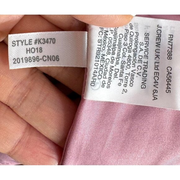 J.Crew Velvet Tulip-Hem Dress Long Sleeve Scoop Neck Guava Berry Pink Size 22 - Picture 12 of 12